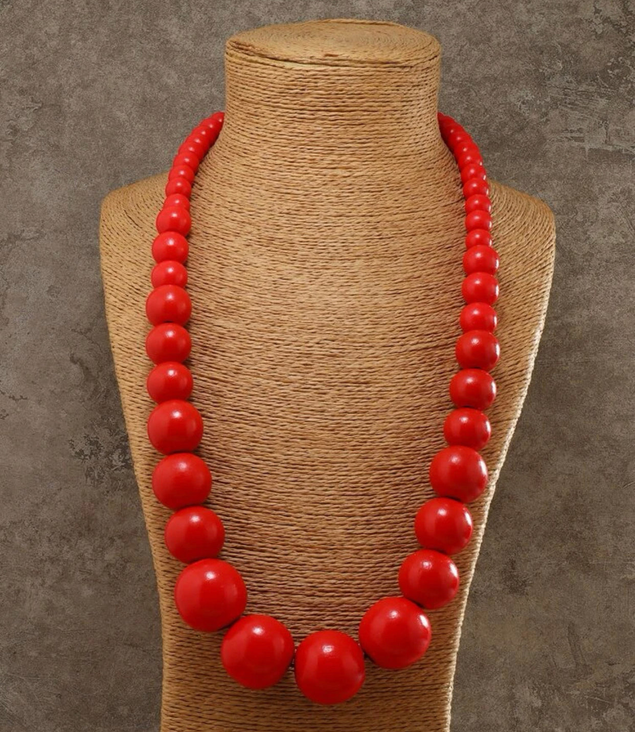 COLLANA CON PALLE DI LEGNO LACCATE