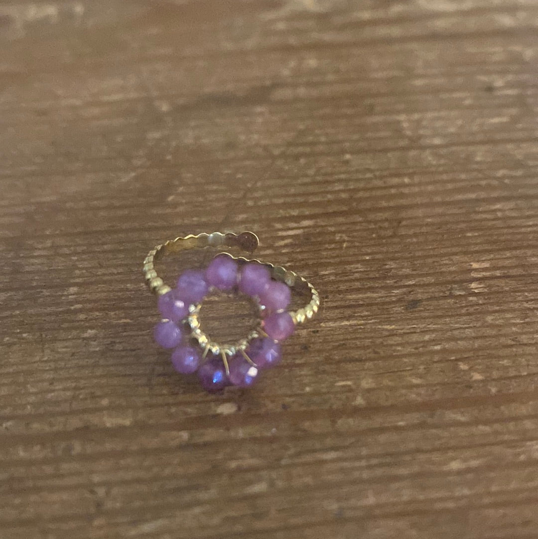 ANELLO FIORE DI PERLINE