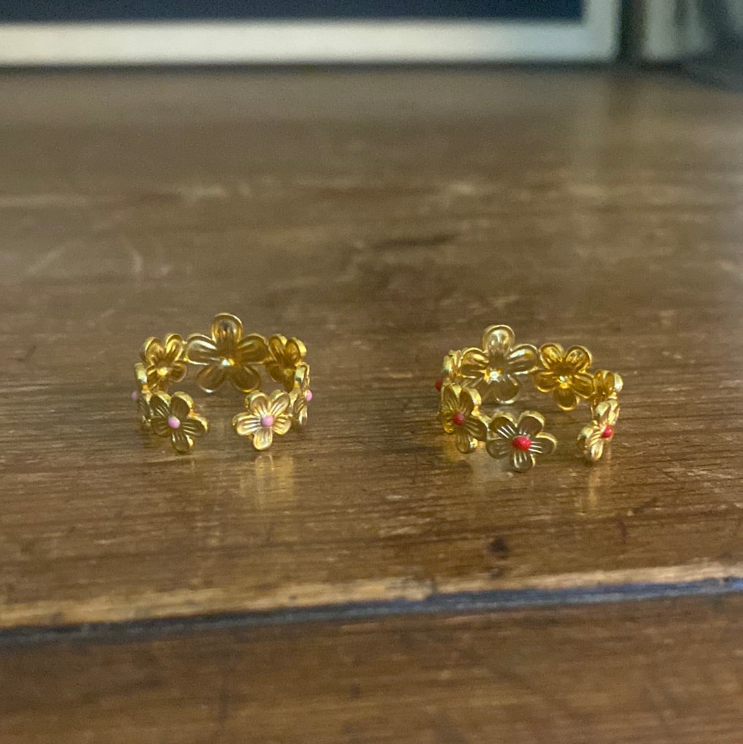 ANELLO FIORI E SMALTO