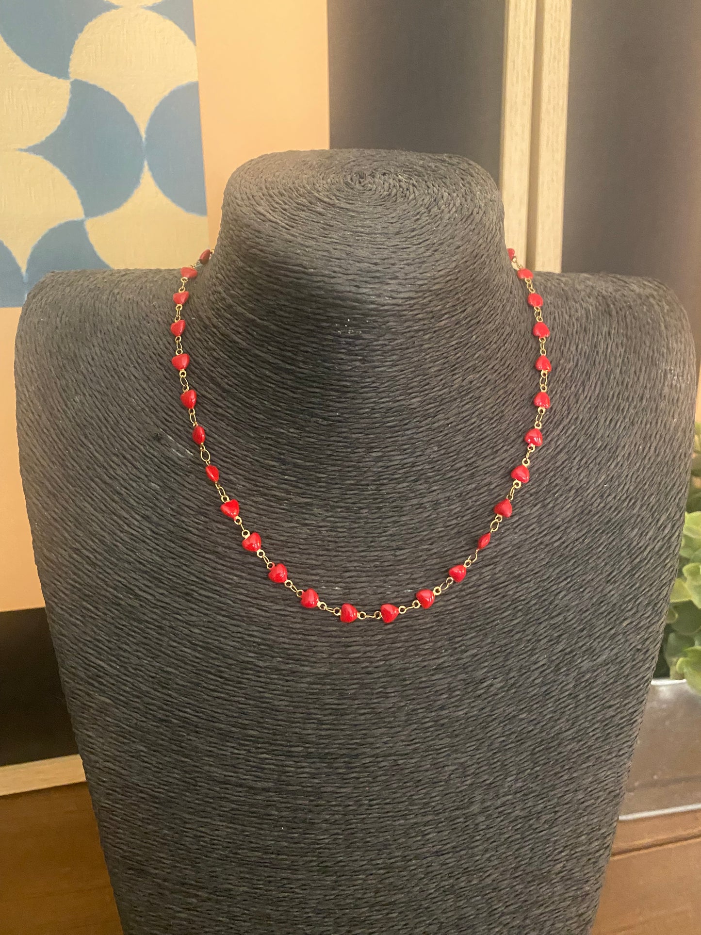 COLLANA CUORI DI SMALTO