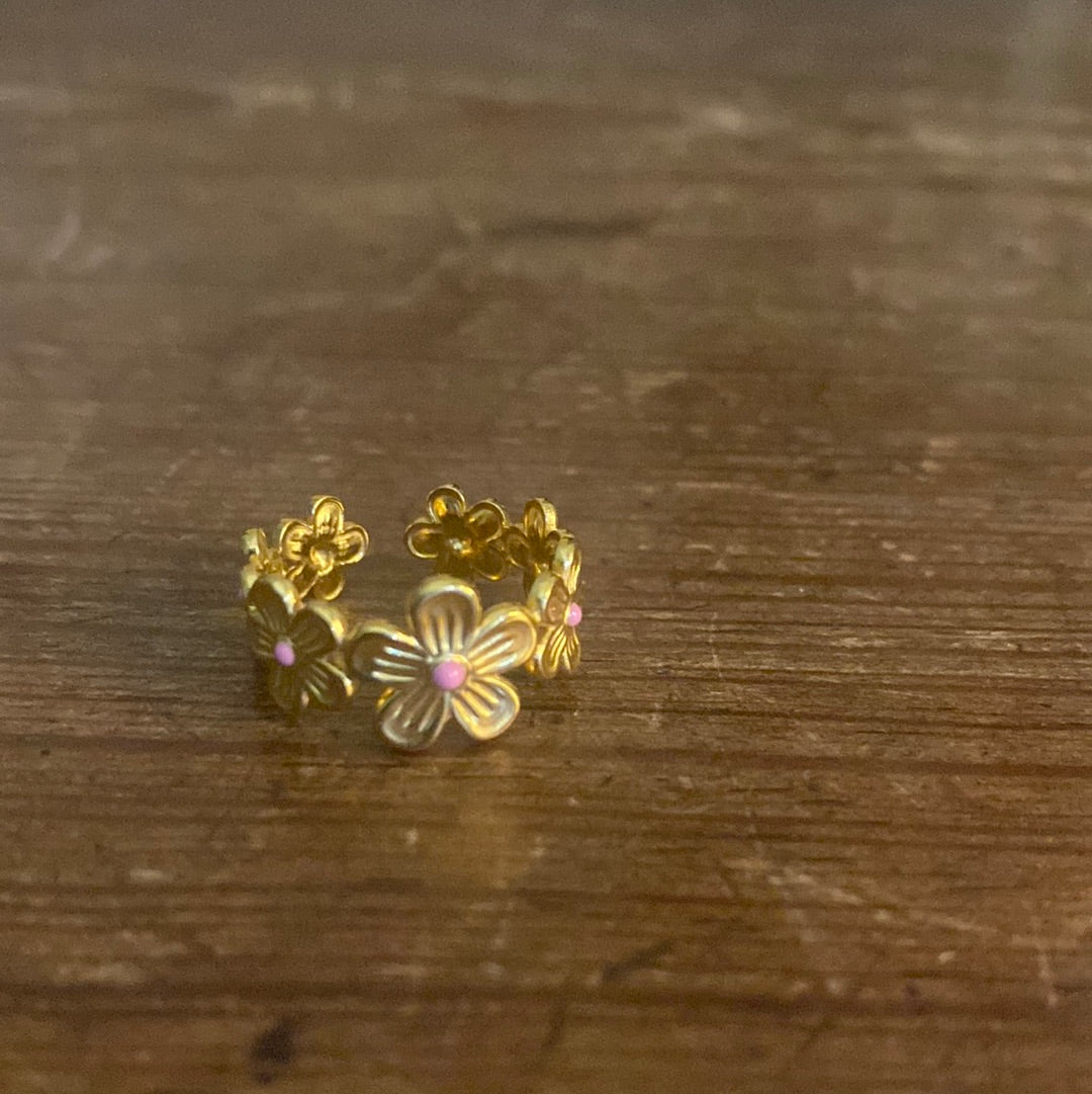 ANELLO FIORI E SMALTO