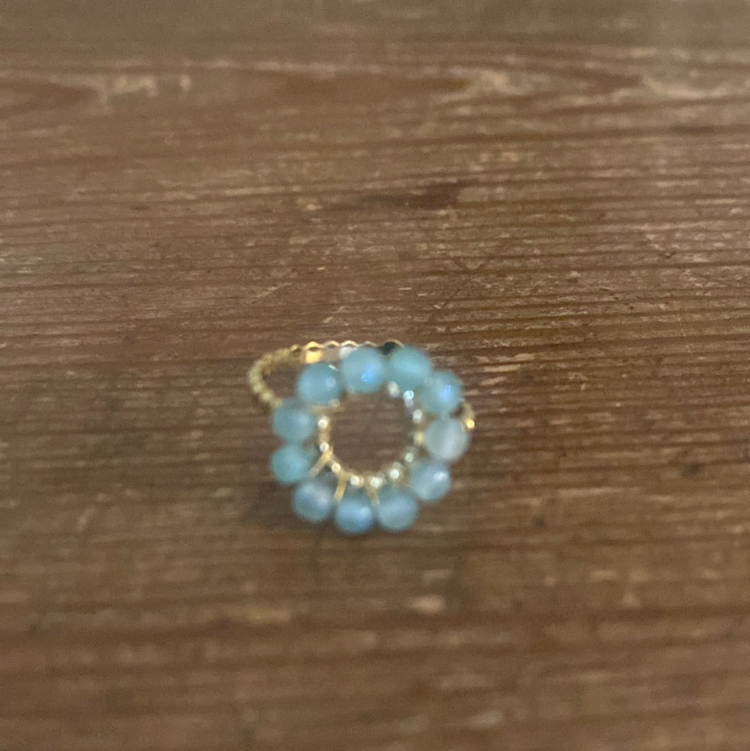 ANELLO FIORE DI PERLINE