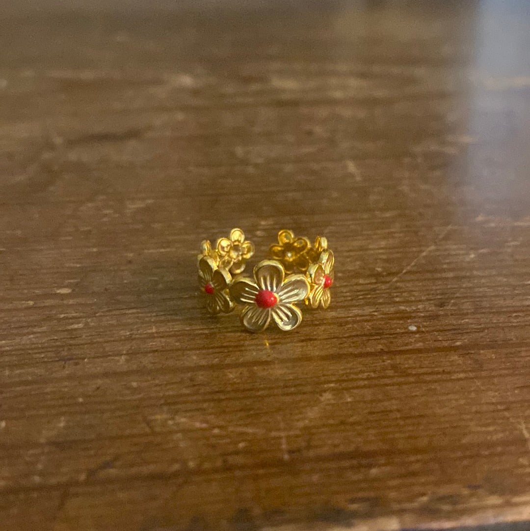 ANELLO FIORI E SMALTO