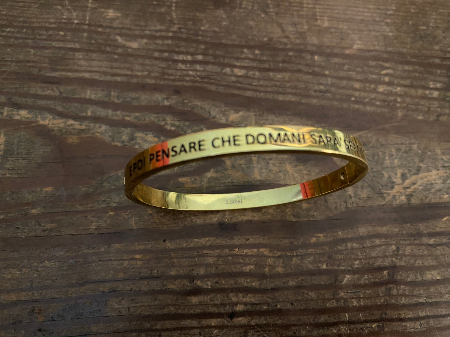 BRACCIALE RIGIDO CON FRASE