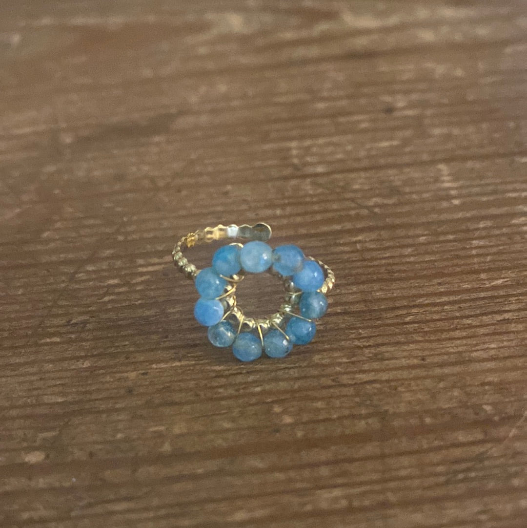 ANELLO FIORE DI PERLINE